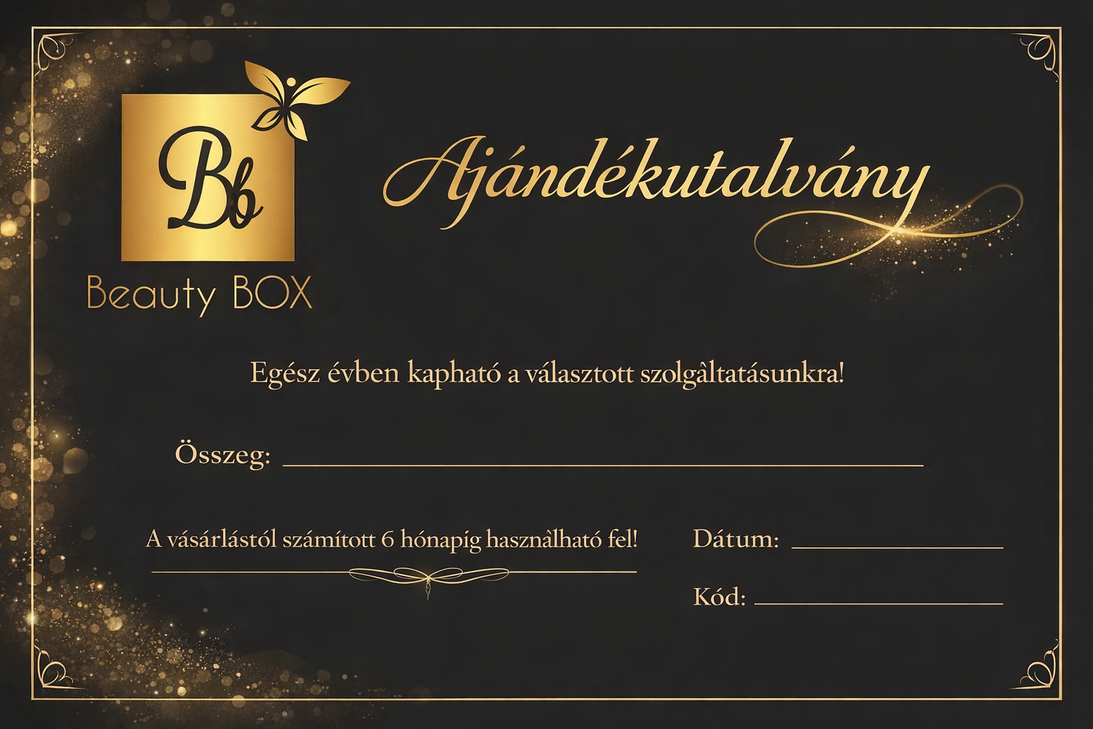 Beauty Box Ajándékutalvány minta
